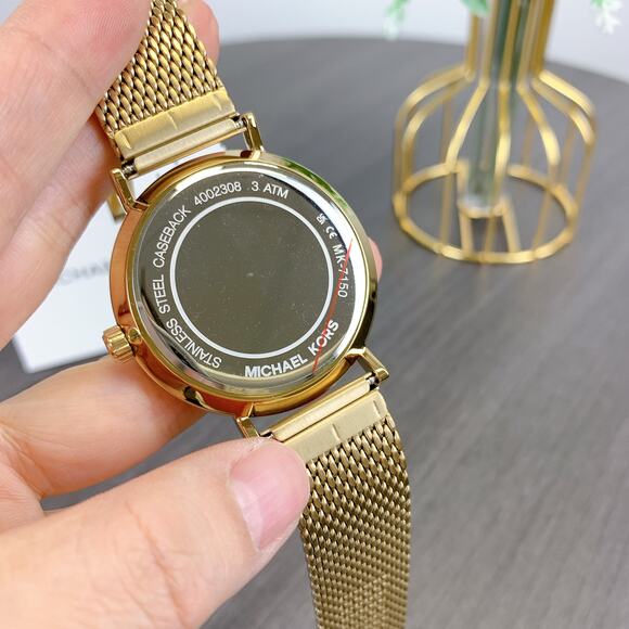 Michael Kors MK7150 Auden Three-Hand Gold-Tone Alloy Watch - Picture 7 of 9